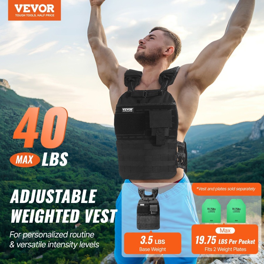 40lb Adjustable Weighted Vest  - Crossfit Vest ulasan dan harga