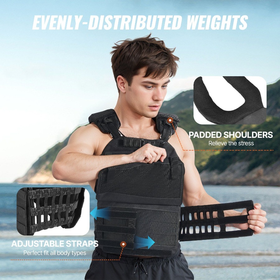 40lb Adjustable Weighted Vest  - Crossfit Vest ulasan dan harga