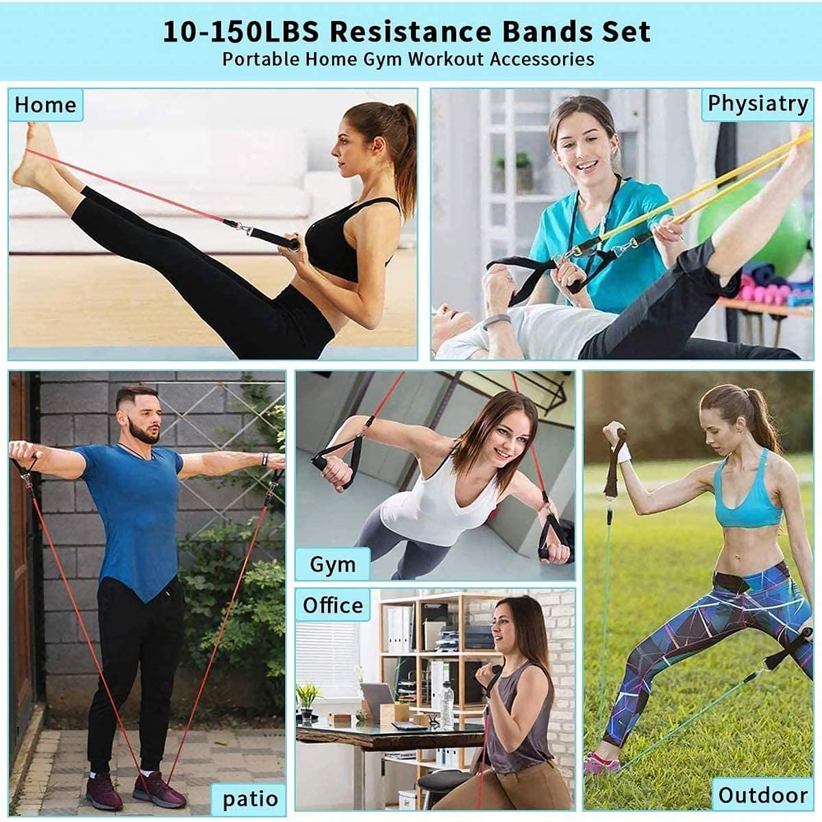 Gym Fitness Resistance Bands f - Crossfit Training Gear ulasan dan harga